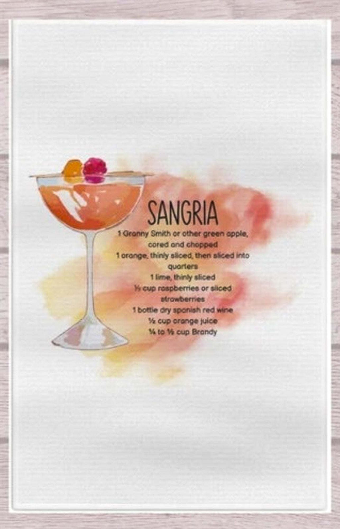 Sangria Recipe Kitchen Towel