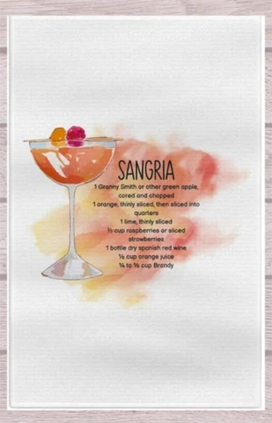 Sangria Recipe Kitchen Towel