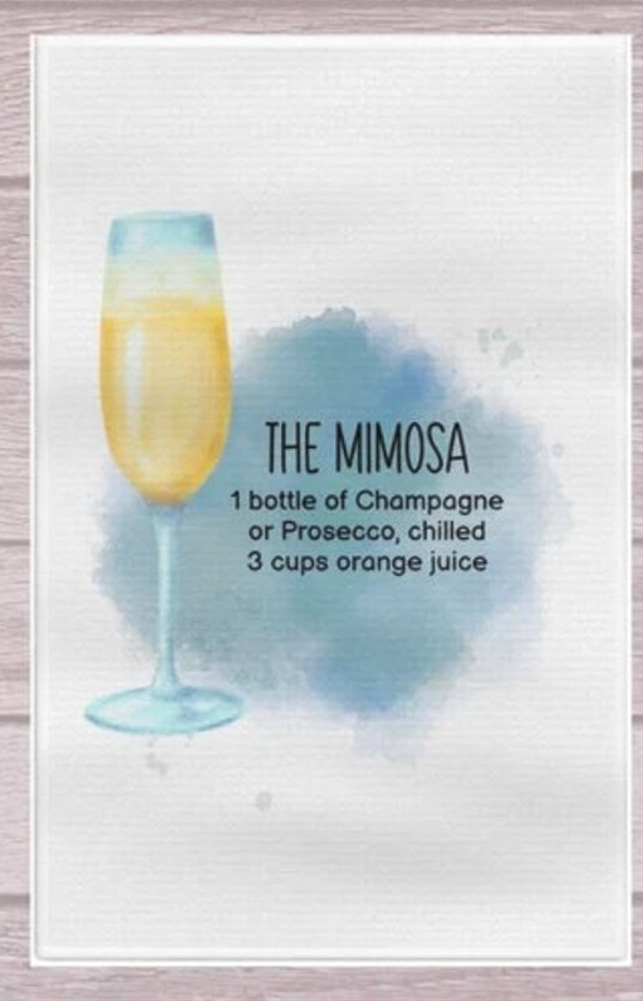 The Mimosa Recipe Kitchen Towel