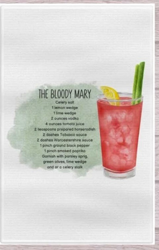 The Bloody Mary Recipe Kitchen Towel