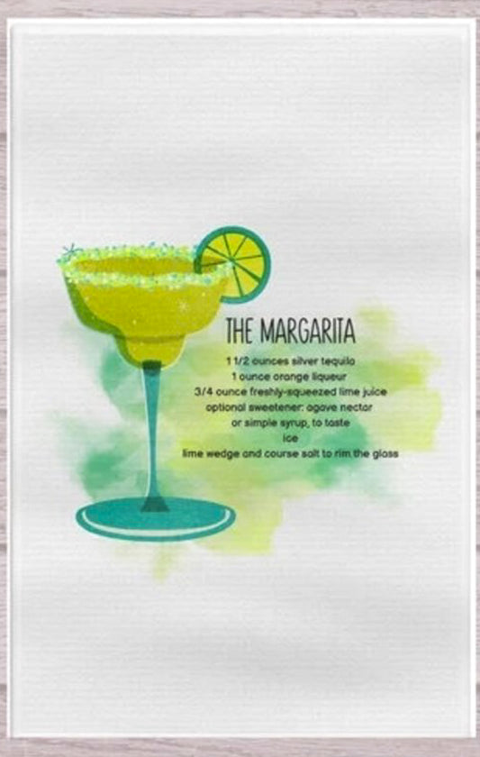 The Margarita Recipe Kitchen Towel