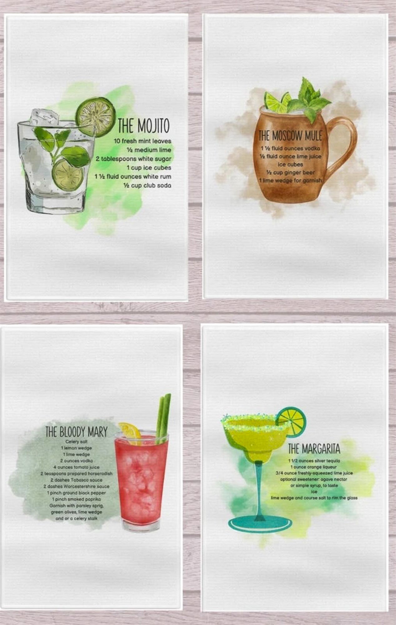 The Mojito Recipe Kitchen Towel