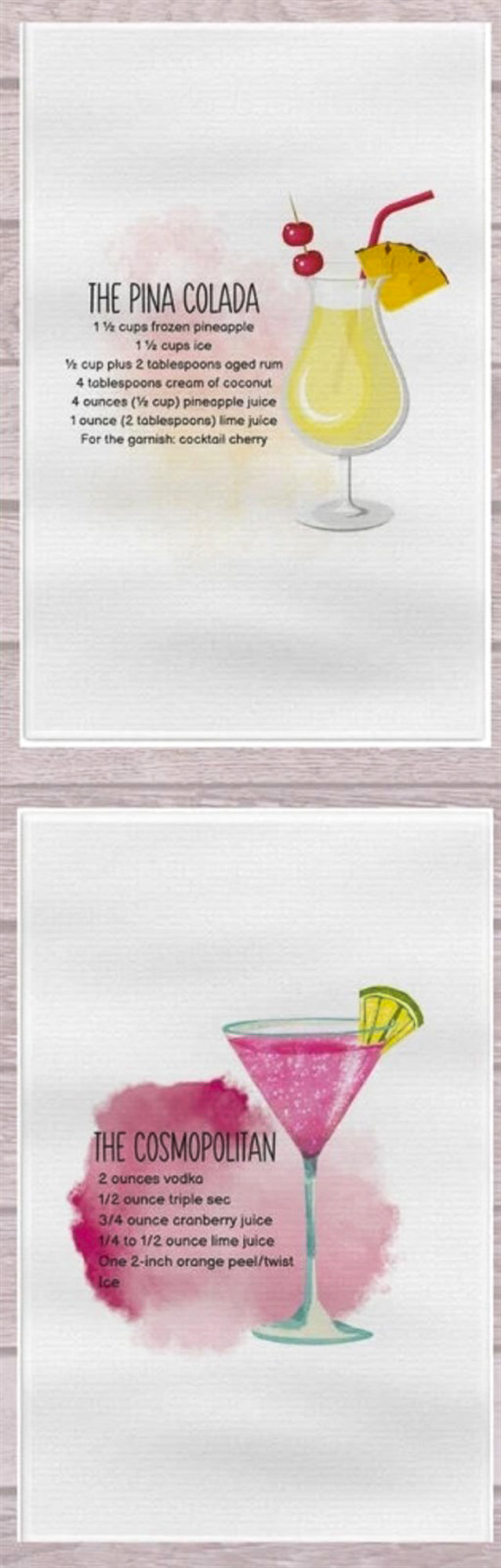 The Pina Colada Recipe Kitchen Towel