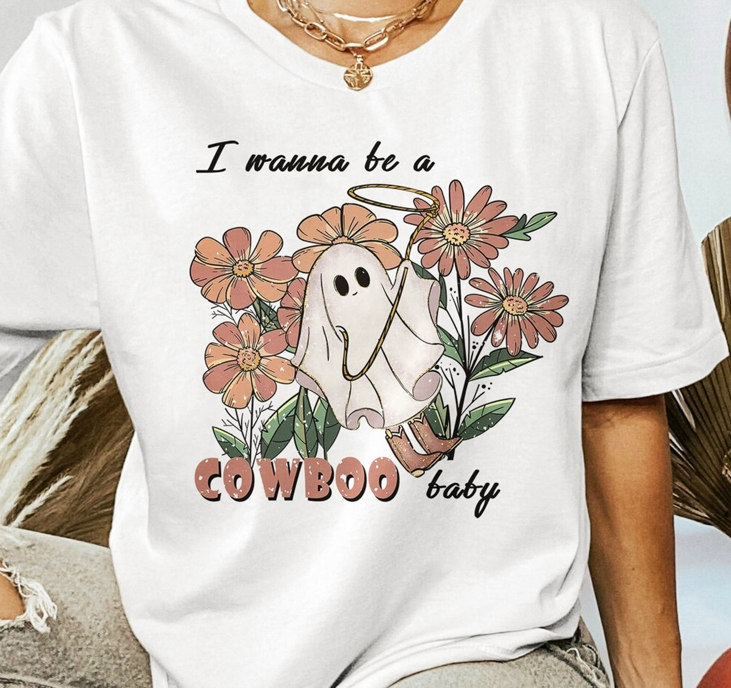 I Wanna Be A Cowboo Baby Tee