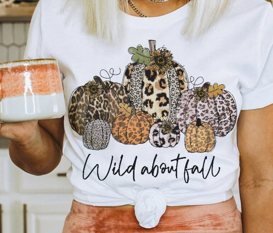 Wild About Fall 3 Patterned Pumpkins Tee