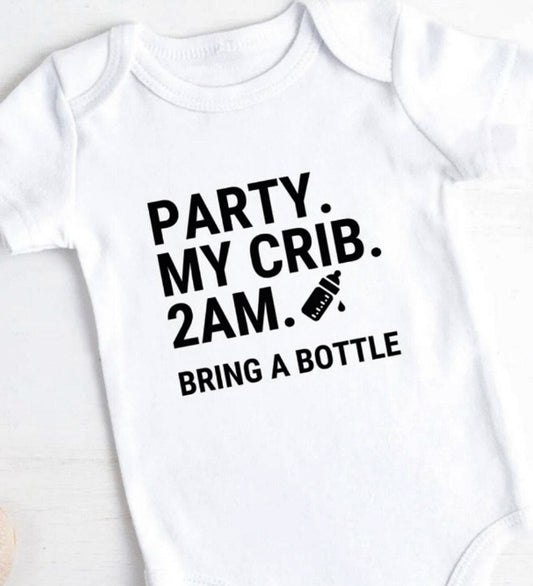 Party My Crib 2AM Bring A Bottle Bodysuit