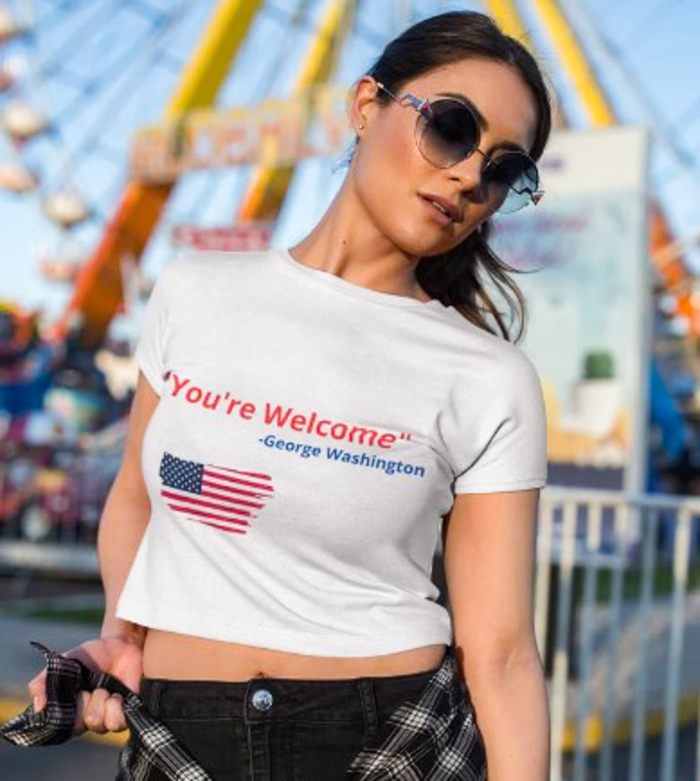 You're Welcome - George Washington Cropped Tee