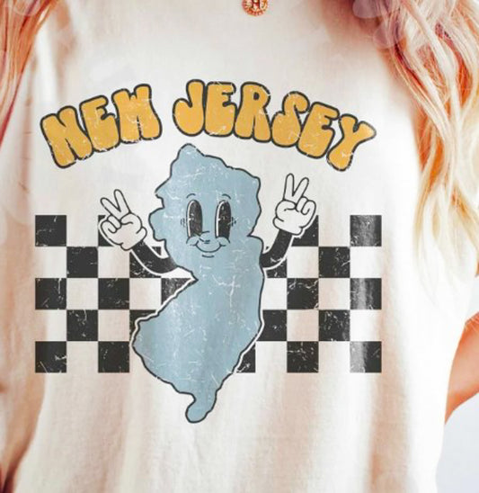 New Jersey Checkered Tee