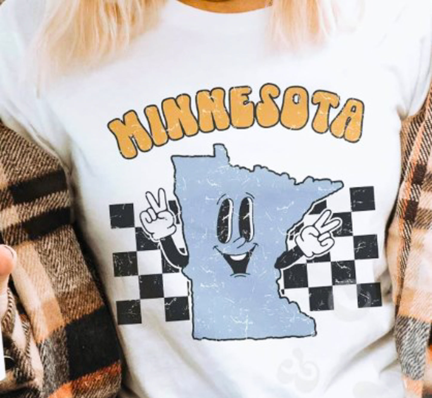 Minnesota Checkered Tee