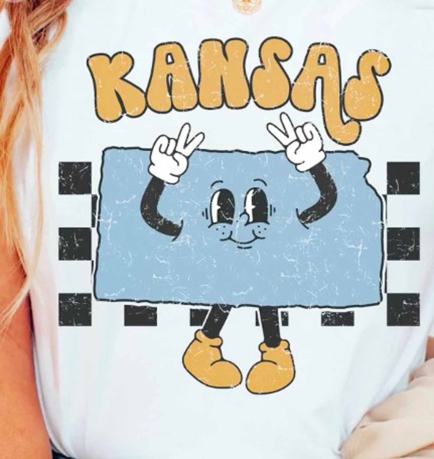 Kansas Checkered Tee