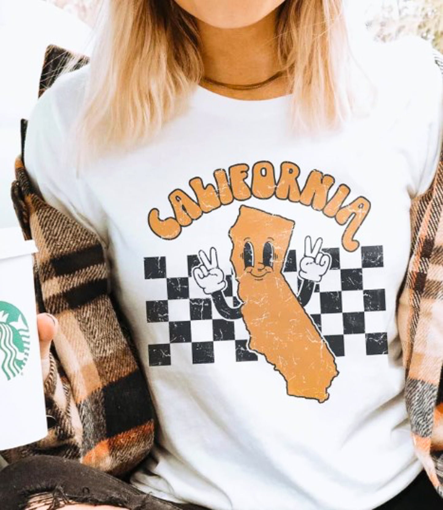 California Checkered Tee