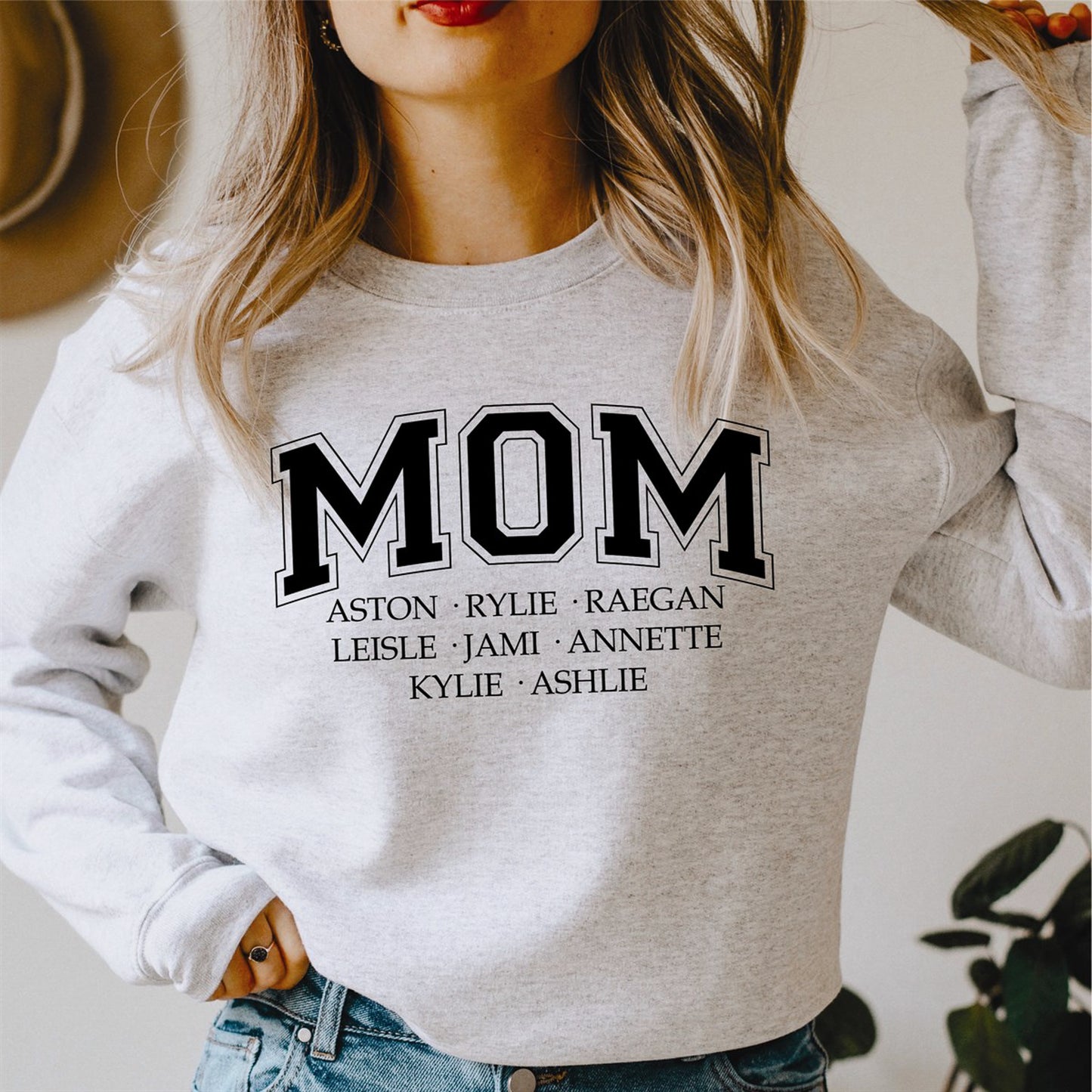 Custom Mom Collegiate Style Tees, Sweatshirts and Hoodies