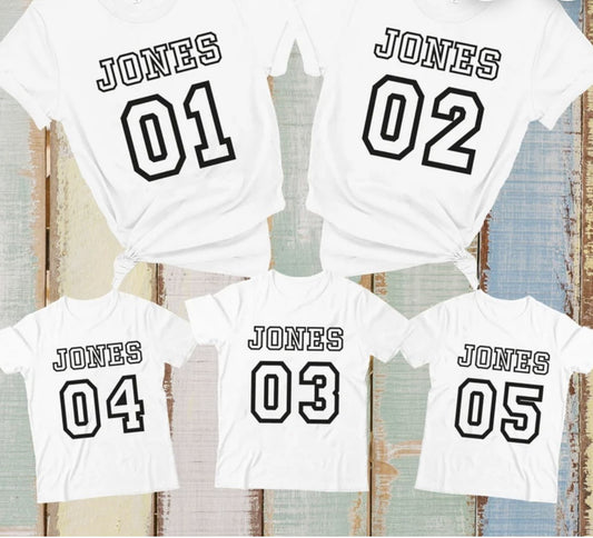 Custom Name Number Tees | Adult & Youth