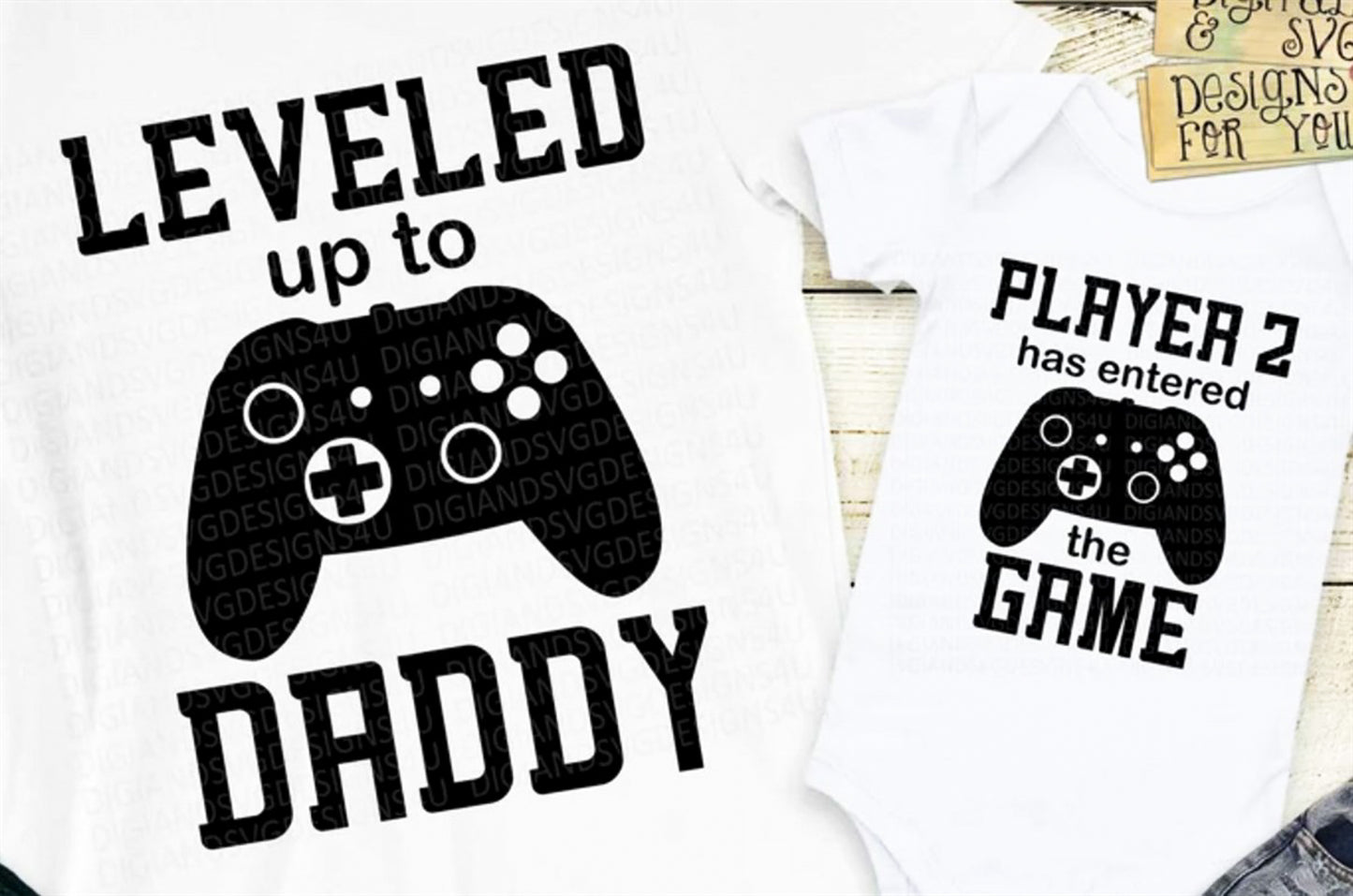 Leveled Up To Daddy T-Shirt or Crew Sweatshirt