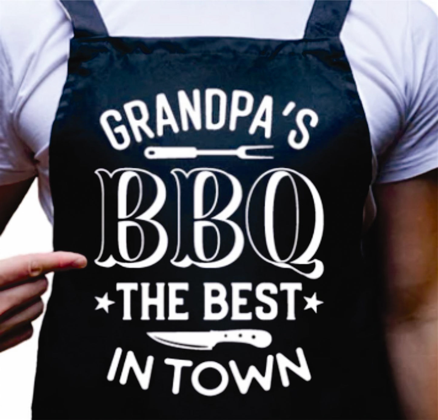 Grandpa's BBQ The Best In Town Apron