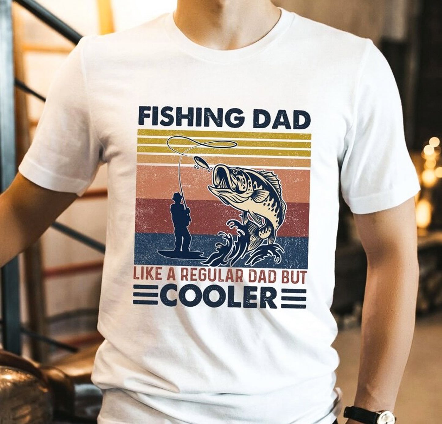 Fishing Dad Like A Regular Dad But Cooler T-Shirt or Crew Sweatshirt