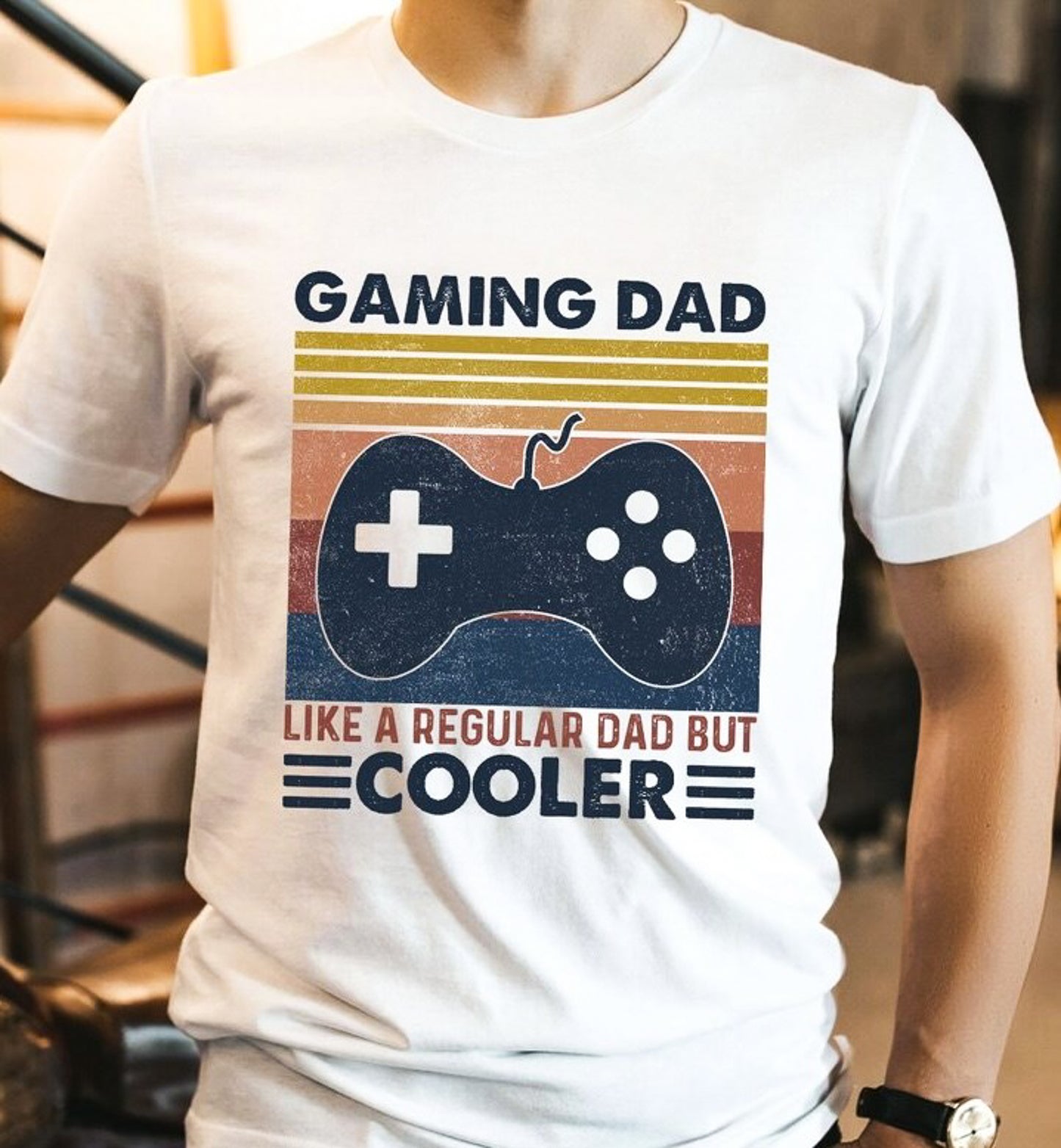 Gaming Dad Like A Regular Dad But Cooler T-Shirt or Crew Sweatshirt