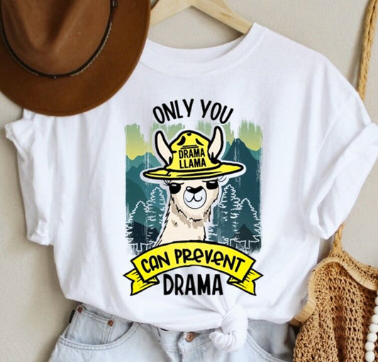 Only You Can Prevent Drama Llama Tee