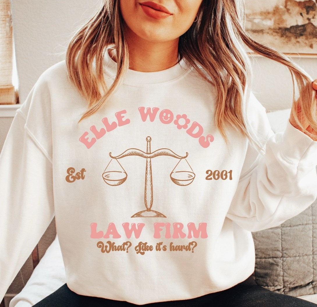 Elle Woods Law Firm Crew Sweatshirt