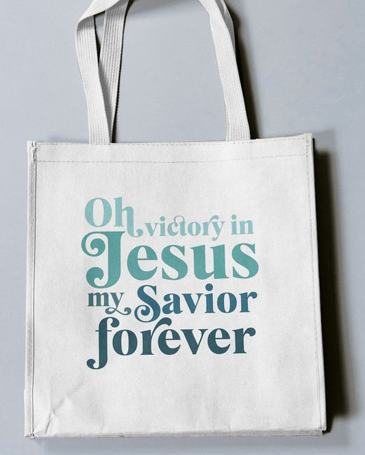 Oh Victory In Jesus My Savior Forever Tote Bag