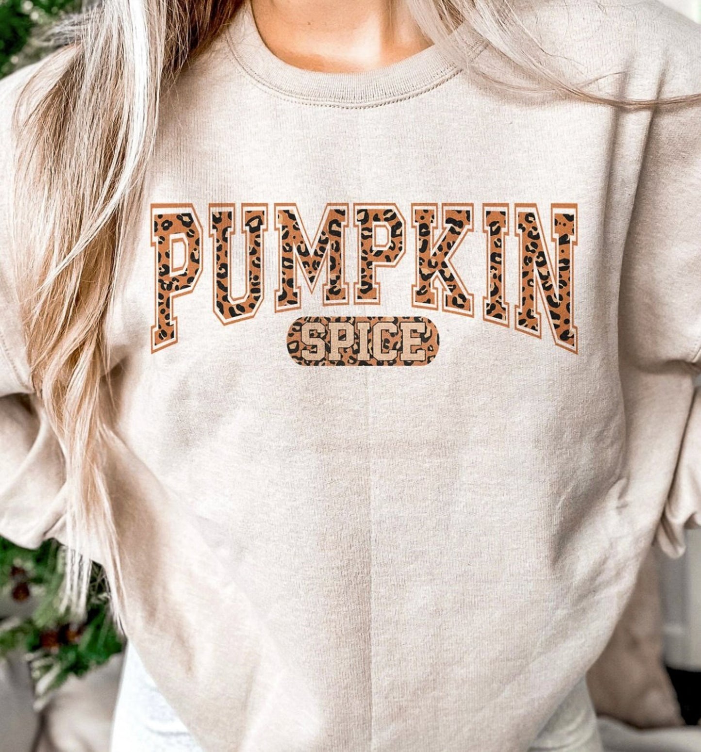 Pumpkin Spice Cheetah Print T-Shirt or Crew Sweatshirt