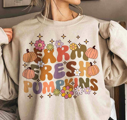 Farm Fresh Pumpkins Crew Sweatshirt