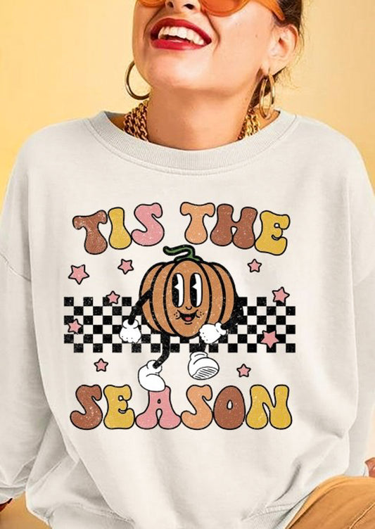 *Tis The Season Cartoon Pumpkin T-Shirt or Crew Sweatshirt