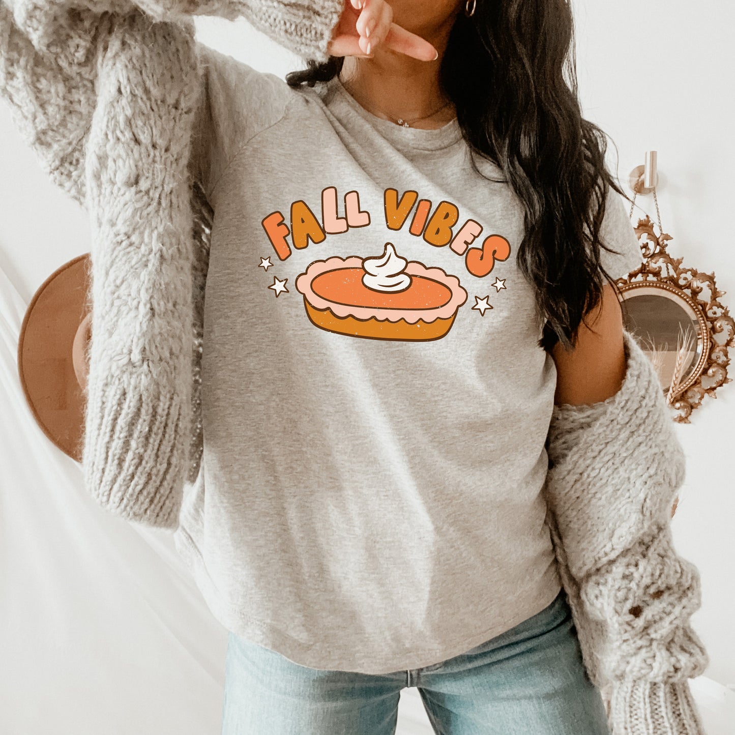 *Fall Vibes Pumpkin Pie T-Shirt or Crew Sweatshirt