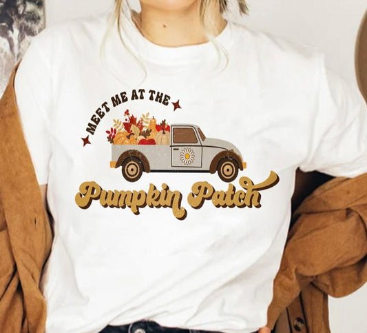 Meet Me At The Pumpkin Patch With Truck Tee