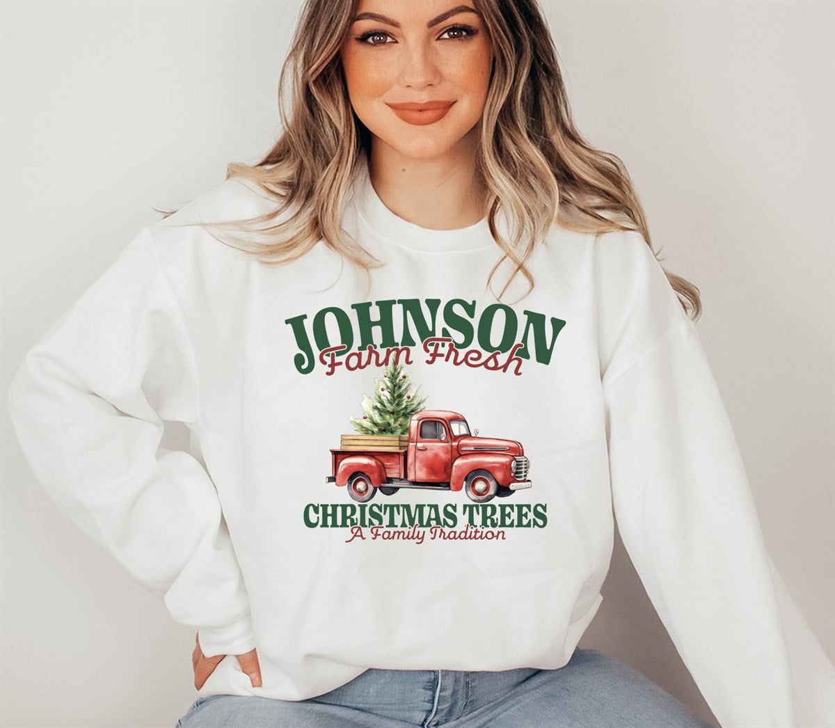 Family Christmas Tree Farm Crew Sweatshirts