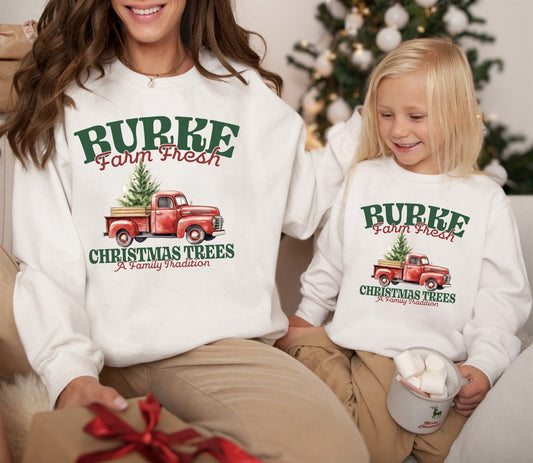 Family Christmas Tree Farm Crew Sweatshirts