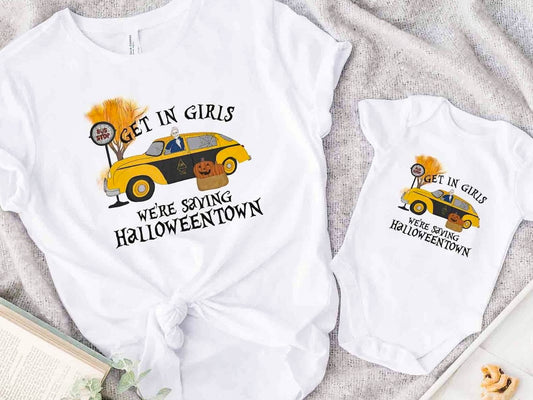 Get In Girls We're Saving Halloween Tee