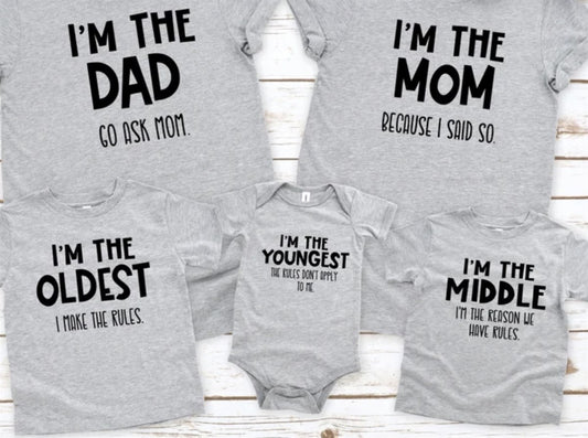 Family Personality Graphic Tees