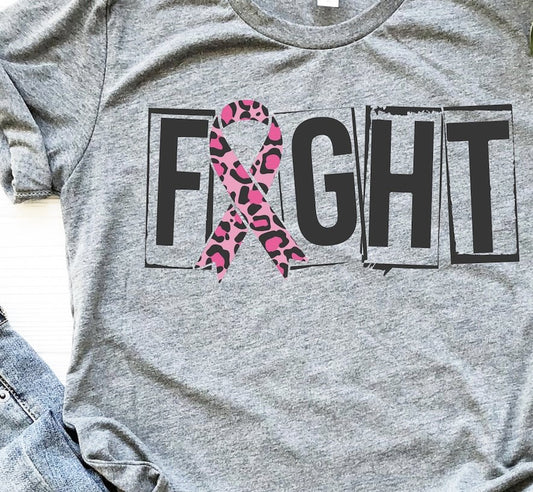 Fight Breast Cancer Ribbon Tee