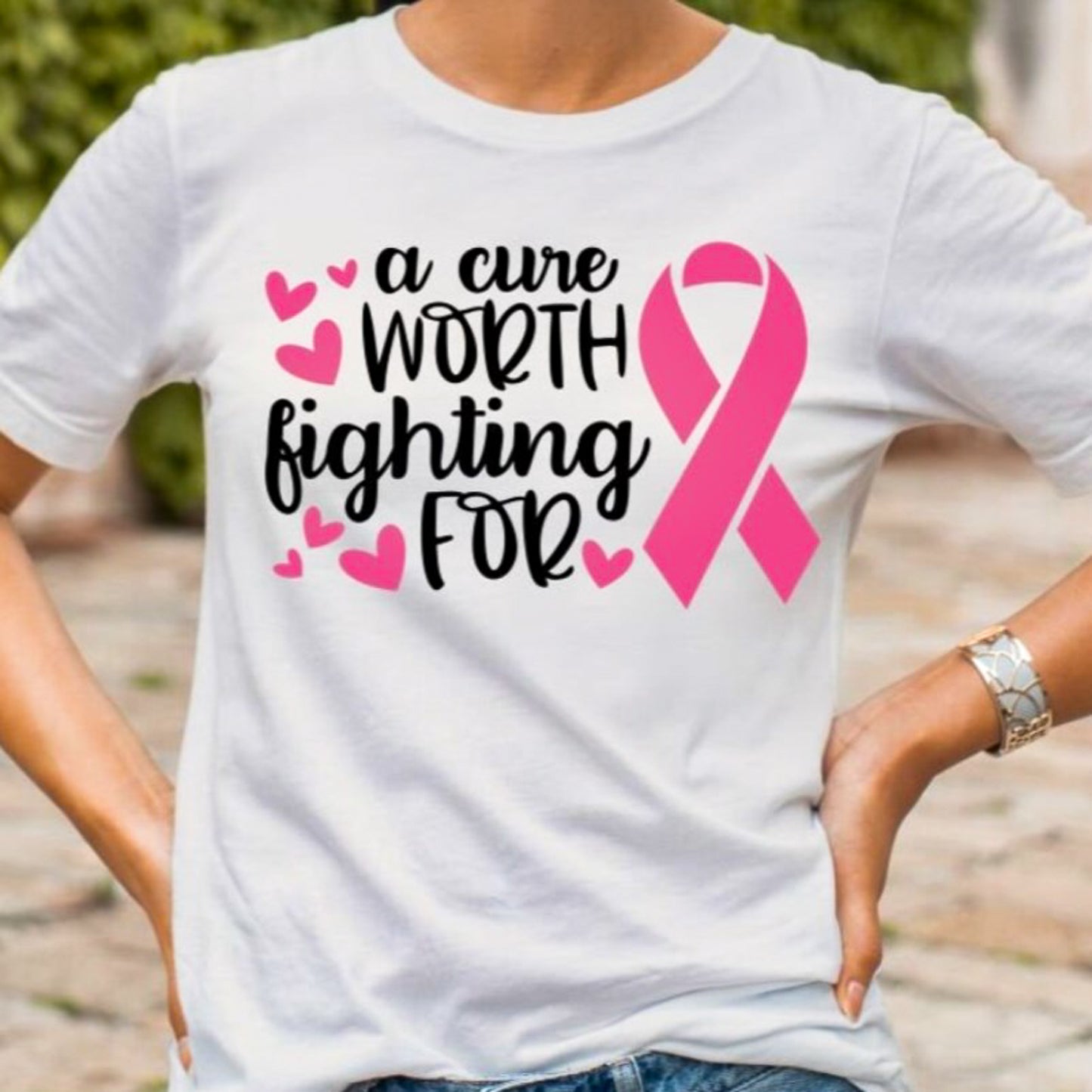 A Cure Worth Fighting For Breast Cancer Tee