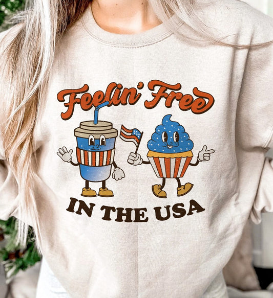 Feelin' Free In The USA Crew Sweatshirt
