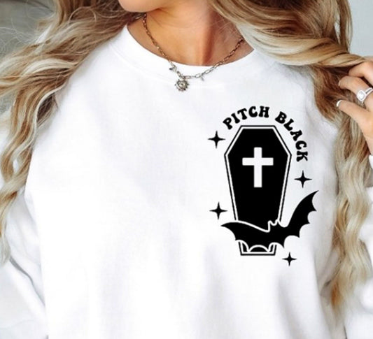 Just A Little Ray Of Pitch Black Front/Back Crew Sweatshirt