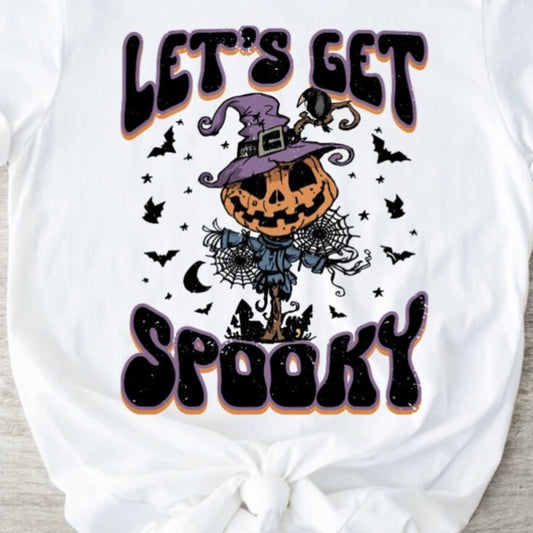 Let's Get Spooky Pumpkin Witch Tee