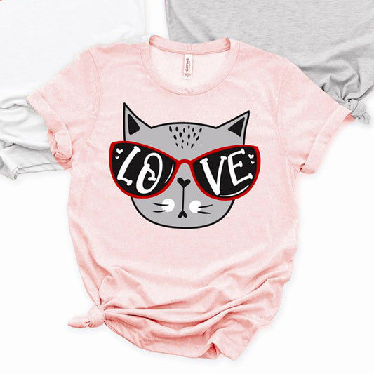 Cat With Love Sunglasses Tee
