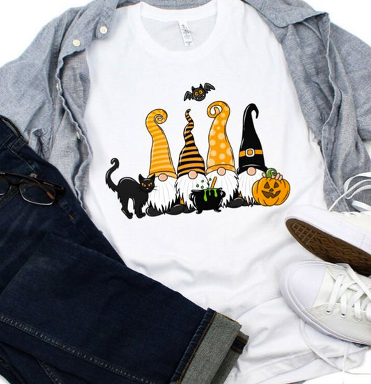 4 Halloween Gnomes Tee