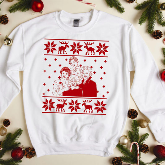 Golden Girls Ugly Sweater Crew Sweatshirt