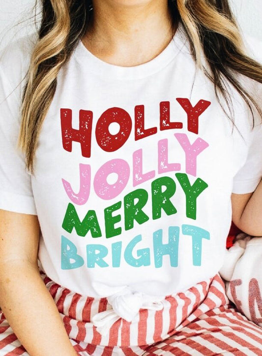 Holly Jolly Merry Bright Tee