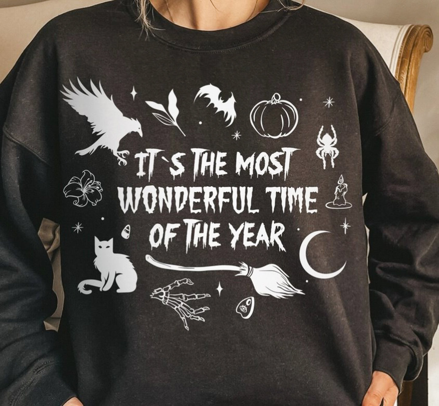 It's the Most Wonderful Time Of The Year Surrounded By Halloween Things Crew Sweatshirt