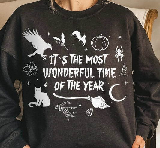 It's the Most Wonderful Time Of The Year Surrounded By Halloween Things Crew Sweatshirt