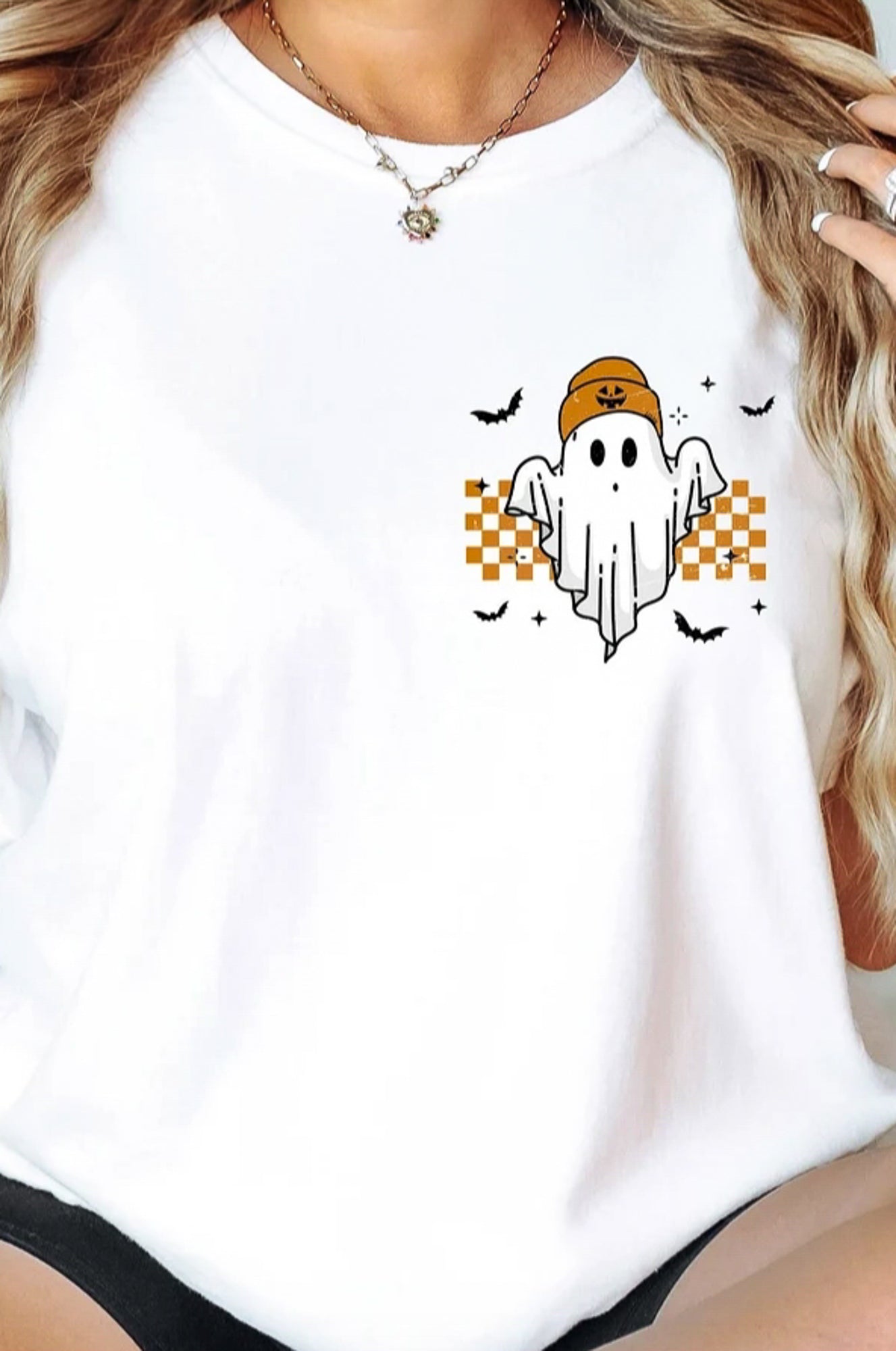 I Ghost People All Year Round Checkered Front/Back Tee