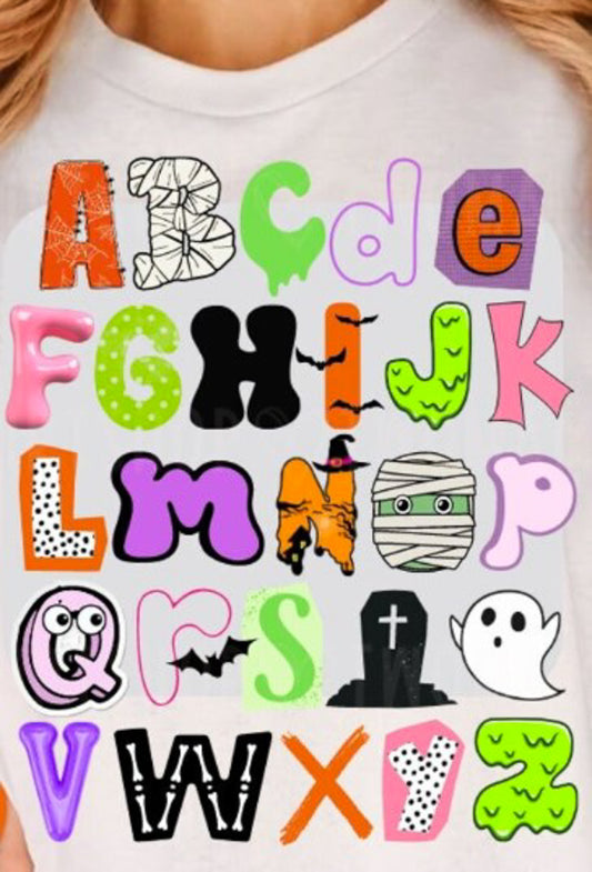 Halloween Alphabet Tee