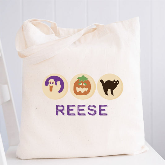 Personalized Halloween Cookie Trick Or Treat Totes
