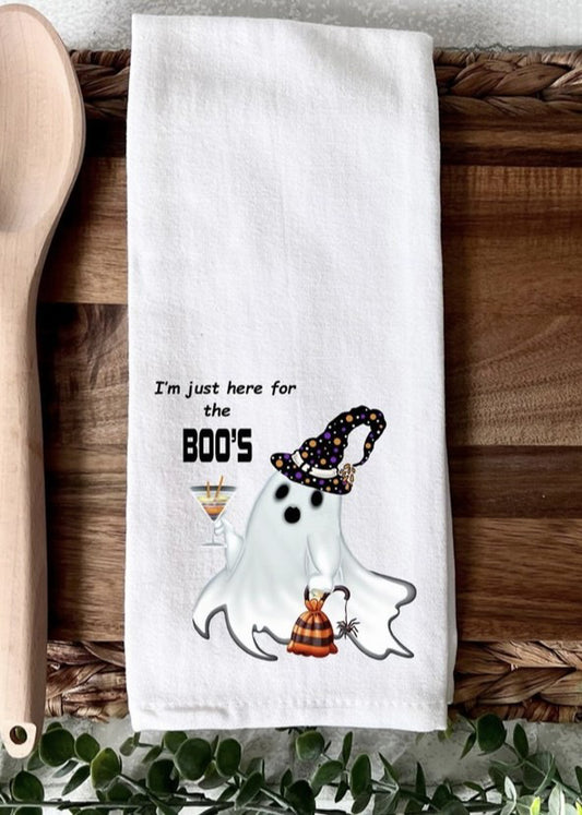 I'm Just Here For The Boos Ghost Towel