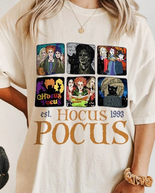 Hocus Pocus 6 Square Scenes Tee