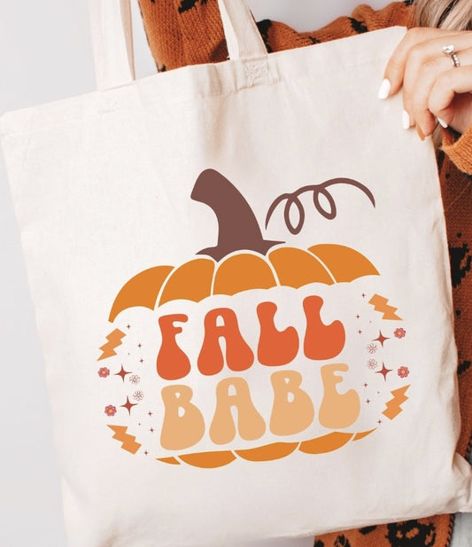 Fall Babe Pumpkin Tote Bag